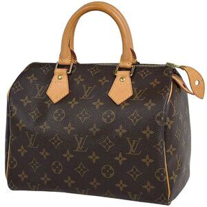 Louis Vuitton Speedy 25 Boston Bag Commuter Handbag Monogram Brown